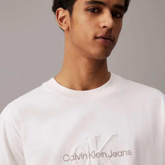 Calvin Klein Ανδρική κοντομάνικη μπλούζα Chenille Monogram T-shirt